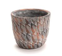 Cache pot feuille Campagne petit modèle pierre reconstituée 15.50x15.50 cm