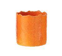 Cache pot orange en céramique H15 cm