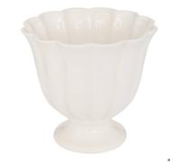 Cache-pot Fleur de rose H24cm blanc - Atmosphera Créateur d'intérieur