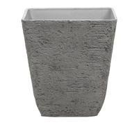 Cache-pot Gris en Polyrésine 49x49x53 cm Effet Pierre Bac à Fleurs Extérieur Del