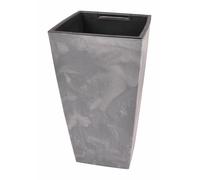 Prosperplast – Pot de fleurs Urbi Square Effect – 26,6 L avec réservoir – Gris clair
