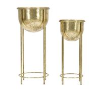 Cache-pot Mauro Ferretti Glam (x2) Doré 27x62-21,5x52 cm
