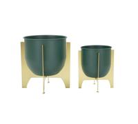 Cache-pot Mauro Ferretti Grent Shet (x2) Vert 24,5x26-19x21 cm