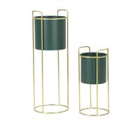 Mauro Ferretti - Set de 2 cache-pots en métal coloré Grent slim