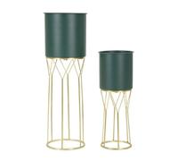 Mauro Ferretti - Set de 2 cache-pots en métal coloré Grent