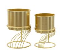 Cache-pot Mauro Ferretti Spirally (x2) Doré 23x35-20x30 cm