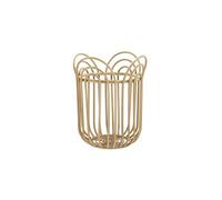 Cache-pot Métal Panama rond effet rotin 40cm Naturel