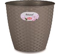 Cache pot NATUREL brun gris plastique d29x27cm