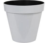 cache-pot plastique brillant 16x9.5cm blanc - générique 224925
