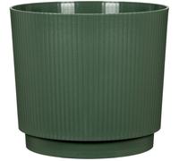 Cache-pot rond - GARDEN ID - Lino - Ø 25 - 7 L - H 22 cm - Vert foncé