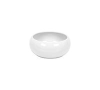 Cache Pot Rond Piano en ceramique, Bas Bol, en Blanc, diam. 14 cm
