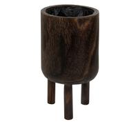 Cache-Pot sur Pied en Bois "Froto" 34cm Marron