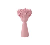 Cache-Pot Tête Fleurie Flore en Résine Rose H40,8cm