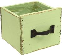 Cache-pot tiroir à plantes Vintage vert clair 12,5×12,5×10cm
