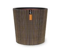 Cache-pot/Vase conique EUROPE Groove NL noir or 36 x 34 cm