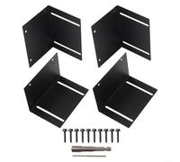 Cache-poteau réglable en acier inoxydable de 8,4 à 15,2 cm, protecteur de poteau de clôture antirouille pour bois, boîtes aux lettres et balustrades de terrasse, noir (A)