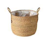 Cache-pots de Fleurs Originaux,Pot de Fleur Intérieur Grande Taille Chic,Support Plantes Intérieur Design,Cache Pot en Osier Tressé,Cache Pot Plante Intérieur Moderne et Élégant(L)