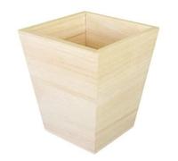 Cache-pots en bois - Lot de 10 - Dimensions 11.5x10x10 cm - Couleur marron - Mixte