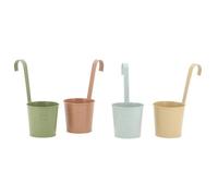 Cache-pots en métal laqué à suspendre - AUBRY GASPARD - Rond - Blanc - ø 12,5 h 12 - 28 cm