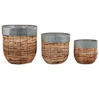 AUBRY GASPARD Cache-Pots en rotin Paolo (Lot de 3)