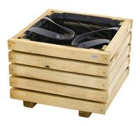 Cache-Pots Pot De Fleurs Ella 40 cm En Bois 40x40x40 cm