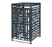 Cache-poubelle Bernalda pour 1 poubelle de 240 L acier galvanisé anthracite