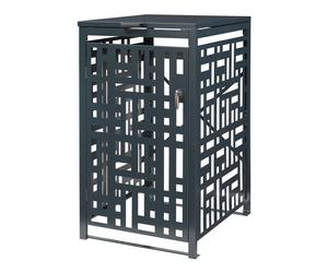 Cache-poubelle Bernalda pour 1 poubelle de 240 L acier galvanisé anthracite
