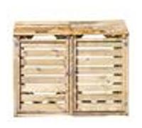 Cache poubelle double 150x90x120cm bois Habrita cp15090 G