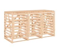 Cache Poubelle Extérieur Triple, Abri Rangement de Poubelle Triple Bois Massif de pin