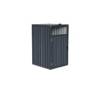 sweeek - Cache Poubelle Gris en Acier galvanisé. 1 Place L 73 x P 82 x H 124 cm