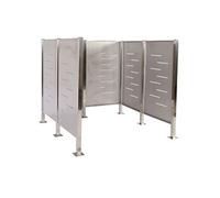 Cache-poubelle MENDLER HWC-J55 Habillage de poubelle 151x165x165cm métal inox G