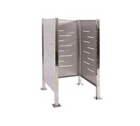 Cache-poubelle MENDLER HWC-J55 Range-poubelle, 150x85x85cm métal inox