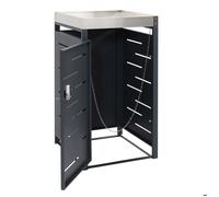 Cache poubelle pour 1 personne MENDLER HWC-H40b 101x51x59 extensible G