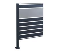 Cache-poubelle Uusikaupunki acier galvanisé 120 x 83 x 11 cm anthracite argent