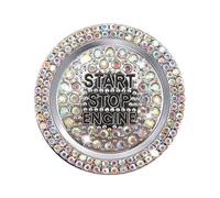 Cache pour bouton de démarrage du moteur de voiture, décalcomanies d'anneaux en strass | Couverture adhésive de précision pour bouton de démarrage et d'arrêt | Pour femmes, hommes et filles