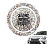 Cache Pour Bouton De Démarrage Push Start | Autocollants d'Anneau Décoratif en Strass | Couvercle d'Allumage Moteur avec Adhésif de Précision - pour Femmes, Hommes, Filles, Véhicules SUV