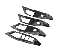 Cache Pour Bouton De Lève-vitre Sur Panneau D'accoudoir De Porte De Voiture Pour Ford Pour Focus 2019 2020 2021 2022 2023 Aspect Carbone Panneaux De Garniture Automobile
