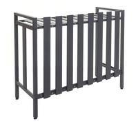 Mendler Cache pour climatiseur/Pompe à Chaleur HWC-K58 étagère pour Plantes, métal 80x90x39cm - Gris