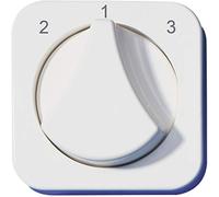 Cache pour interrupteur rotatif à 3 niveaux - Modèle imprimé 2/1/3 - Couleur : blanc alpin