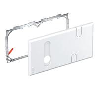 Cache pour Plaque de Commande Geberit avec boîte fonctionnelle et siphon encastrés Blanc Alpin fond plat 116426111