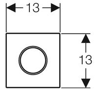 Geberit BetPl. HyTouch UR Sigma10 241915KJ1 pour UR-Ctrl. à partir de 2009, blanc / hgl. - chromé