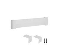 Cache pour plinthe chauffante Acier Blanc 91,6x8x19,3cm