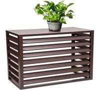 Cache pour unité extérieure de climatiseur avec couverture, protège contre animaux et poussière, prolonge la durée de vie, ne gêne pas la ventilation pour 5 CV(Marron, 120×70×150 cm)
