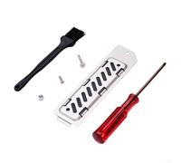 Cache-poussière en aluminium pour PS5 Slim/Pro M.2 SSD avec aérations pour améliorer le refroidissement sans altérer le design original de la console (argenté)