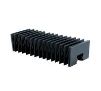Cache-poussière for guide linéaire CNC for rails HGR15, taux de compression 10:1, soufflet protection type orgue(1300mm)