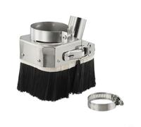 Cache-poussière pour routeur CNC, double porte de 80 mm avec brosse en acier inoxydable et nylon, compatible avec le travail du bois, PCB, (65 mm)