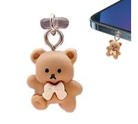 Cache-poussière USB C, Cache-prise USB C | Prise De Port De Chargement D’ours Mignon - Protecteur De Port De Téléphone Portable, Breloque De Prise Anti-poussière, Pendentifs De Prise Anti-poussière Po