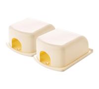 Cache-prise de Sécurité Garçon et Filles Adhésif 2 Pièces ABS Beige | Protection de Prise Électrique, Couvercle Réservé, Usage Domestique, Lot de Deux, Finition Beige