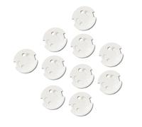 Cache-prise Électrique Rond à Ressort, Lot de 10, ABS Blanc | Adhésif Puissant, Pose sans Outil, pour Prises Françaises, Salons et Maison, Familles Garçon Fille
