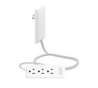 Cache-Prise Élégant pour Prise de Courant,Multiprise à Gain de Place - Extenseur de Prise à Face Plate avec 3 Prises - pour Le Bureau, la Chambre, Le Salon et